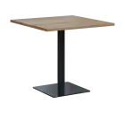 SQT 450 - 3 stůl hranlatý, deska 800x800 mm, síla 25 mm, trubková noha černá, dub bardolino